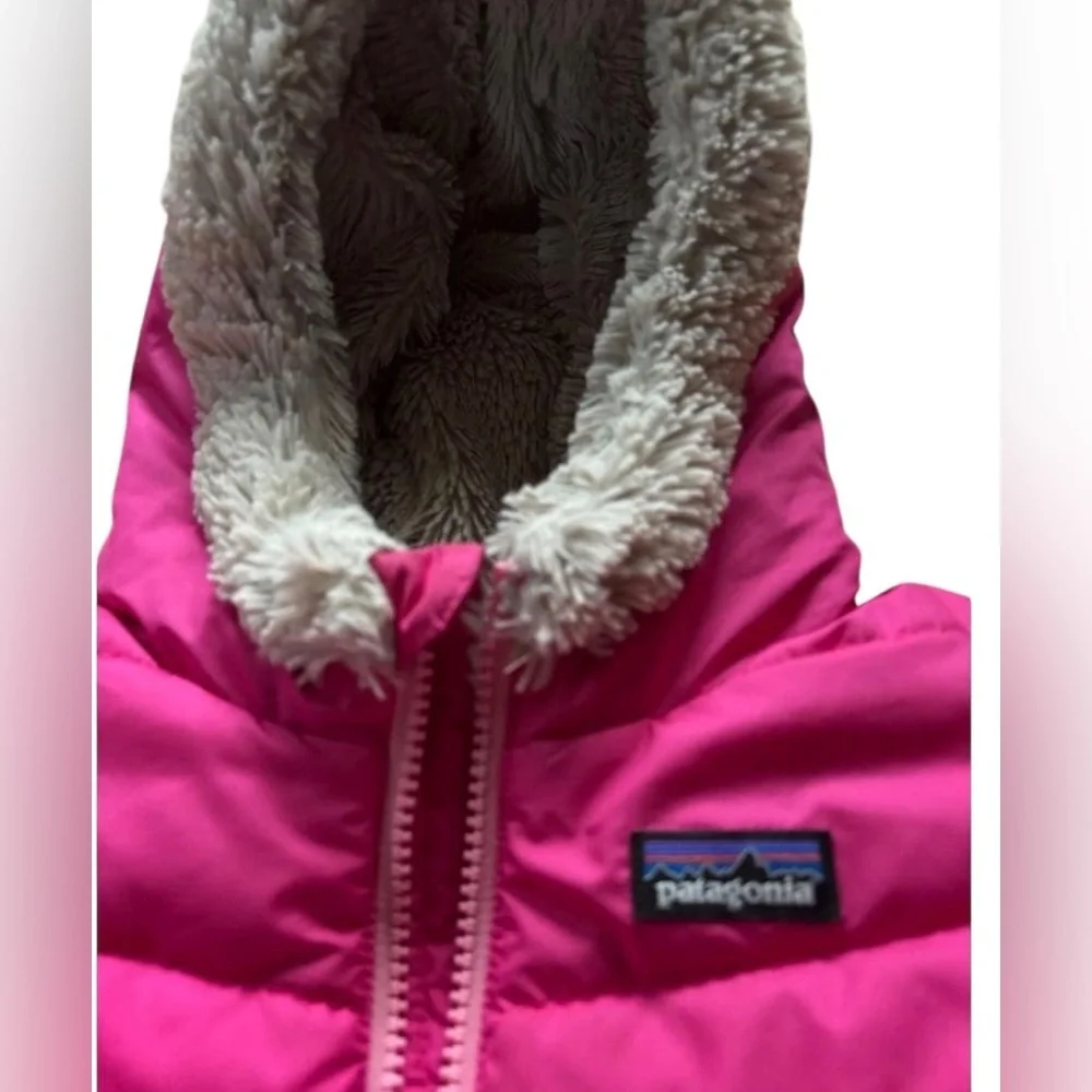 Patagonia Baby Newborn Fleece Hooded Wintry Snow Puffer Coat Zip Up Jacket